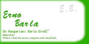 erno barla business card